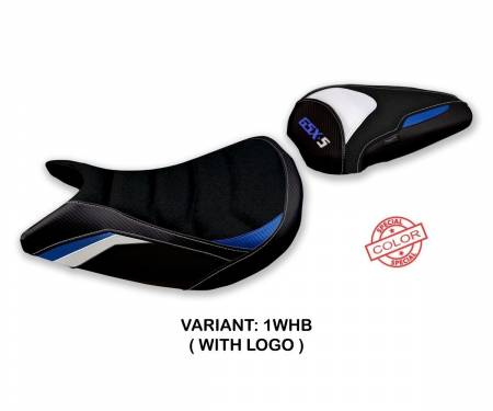 SGXS15MS-1WHB-1 Seat saddle cover Mavora Special Color Ultragrip White - Blue (WHB) T.I. for SUZUKI GSX S 1000 2015 > 2020