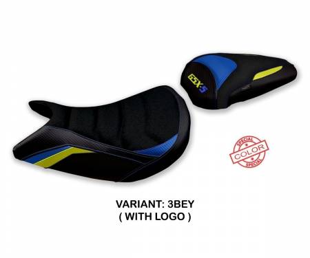 SGXS15MS-3BEY-1 Seat saddle cover Mavora Special Color Ultragrip Blue - Giallo (BEY) T.I. for SUZUKI GSX S 1000 2015 > 2020