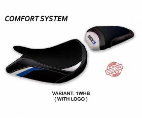 Seat saddle cover Pahia Special Color Comfort System White - Blue (WHB) T.I. for SUZUKI GSX S 1000 2015 > 2020