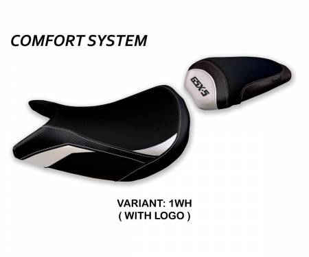 SGXS15P-1WH-1 Housse de selle Pahia Comfort System Blanche (WH) T.I. pour SUZUKI GSX S 1000 2015 > 2020