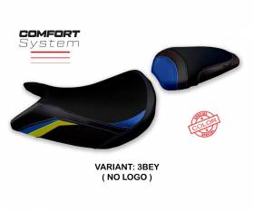 Seat saddle cover Lindi special color comfort system Blue - Giallo BEY T.I. for Suzuki GSX S 1000 2021 > 2023