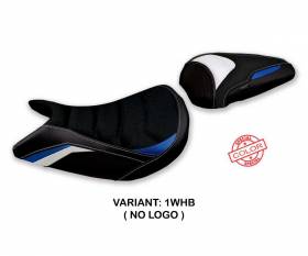 Housse de selle Lindi special color ultragrip Blanche - Bleu WHB T.I. pour Suzuki GSX S 1000 2021 > 2023