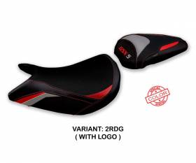 Seat saddle cover Lindi special color Red - Gray RDG + logo T.I. for Suzuki GSX S 1000 2021 > 2023