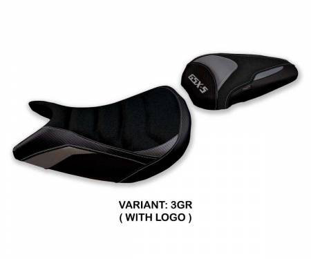 SGXS21LU-3GR-1 Seat saddle cover Lindi ultragrip Gray GR + logo T.I. for Suzuki GSX S 1000 2021 > 2023