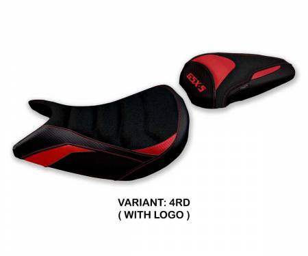 SGXS21LU-4RD-1 Seat saddle cover Lindi ultragrip Red RD + logo T.I. for Suzuki GSX S 1000 2021 > 2023