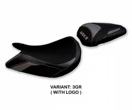 SGXS21L-3GR-1 Rivestimento sella Lindi Grigio GR + logo T.I. per Suzuki GSX S 1000 2021 > 2023