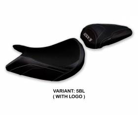 Seat saddle cover Lindi Black BL + logo T.I. for Suzuki GSX S 1000 2021 > 2023