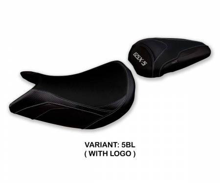 SGXS21L-5BL-1 Seat saddle cover Lindi Black BL + logo T.I. for Suzuki GSX S 1000 2021 > 2023