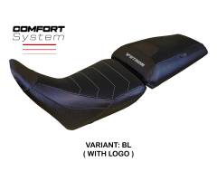 Seat saddle cover Surat Black BL + logo T.I. for SUZUKI V-STROM 1050 2020 > 2024