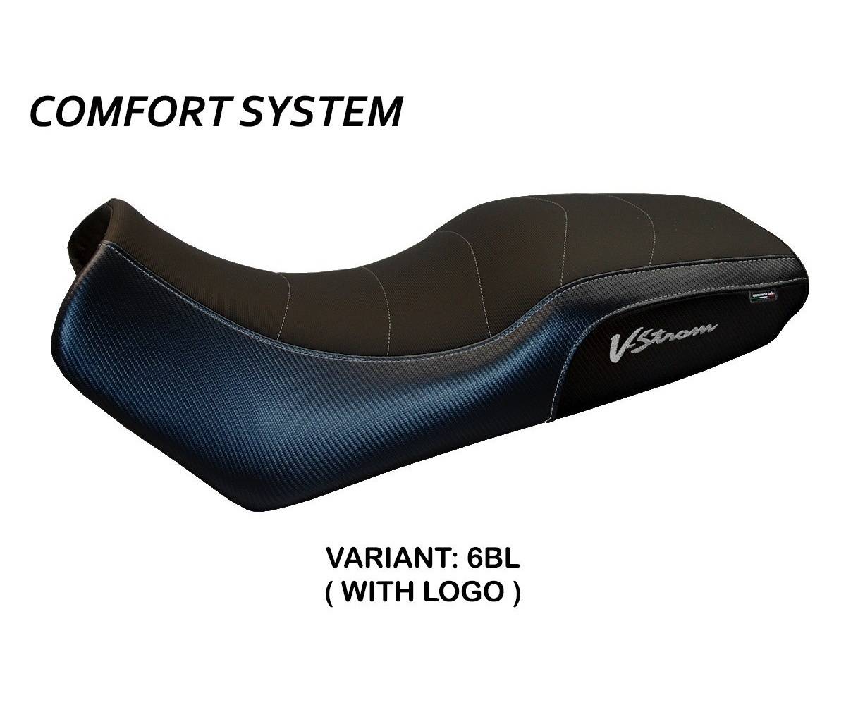 SV60MC-6BL-1 Funda Asiento Melito Comfort System Negro (BL) T.I. para SUZUKI V-STROM 1000 DL 2002 > 2006