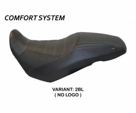 Seat saddle cover Georgia Comfort System Black (BL) T.I. for SUZUKI V-STROM 650 2017 > 2022