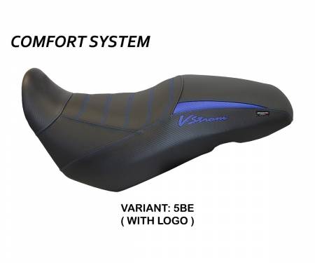 SV65G-5BE-3 Seat saddle cover Georgia Comfort System Blue (BE) T.I. for SUZUKI V-STROM 650 2017 > 2022