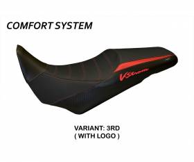 Seat saddle cover Palermo Comfort System Red (RD) T.I. for SUZUKI V-STROM 1000 2014 > 2019
