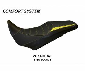 Seat saddle cover Palermo Comfort System Yellow (YL) T.I. for SUZUKI V-STROM 1000 2014 > 2019