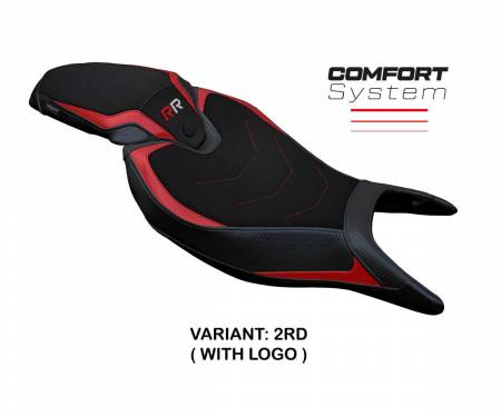 TRST12RRC-2RD-1 Seat saddle cover Renee Comfort System Red RD + logo T.I. for Triumph Speed Triple 1200 RR 2022 > 2024