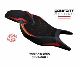 Housse de selle Renee Special Color Comfort System Rouge - Gris RDG T.I. pour Triumph Speed Triple 1200 RR 2022 > 2024