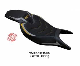 Rivestimento sella Renee Special Color Ultragrip Grigio - Grigio GRG + logo T.I. per Triumph Speed Triple 1200 RR 2022 > 2024