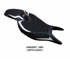 Seat saddle cover Renee Ultragrip White WH + logo T.I. for Triumph Speed Triple 1200 RR 2022 > 2024