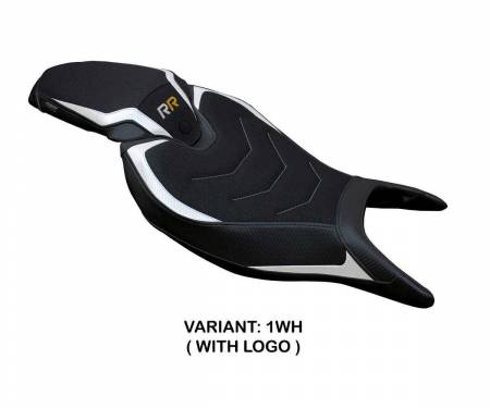 TRST12RRU-1WH-1 Seat saddle cover Renee Ultragrip White WH + logo T.I. for Triumph Speed Triple 1200 RR 2022 > 2024