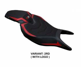 Seat saddle cover Renee Ultragrip Red RD + logo T.I. for Triumph Speed Triple 1200 RR 2022 > 2024