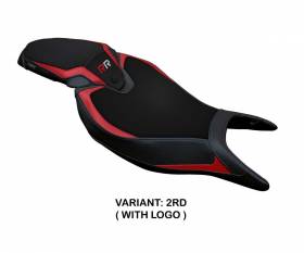 Seat saddle cover Renee Red RD + logo T.I. for Triumph Speed Triple 1200 RR 2022 > 2024