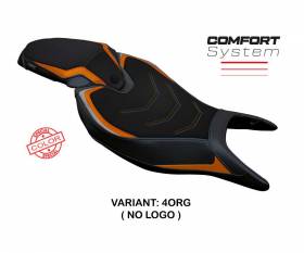 Housse de selle Senna Special Color Comfort System Orange - Gris ORG T.I. pour Triumph Speed Triple 1200 RS 2022 > 2024