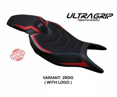 TRST12RSUS-2RDG-1 Seat saddle cover Senna Special Color Ultragrip Red - Gray RDG + logo T.I. for Triumph Speed Triple 1200 RS 2022 > 2024