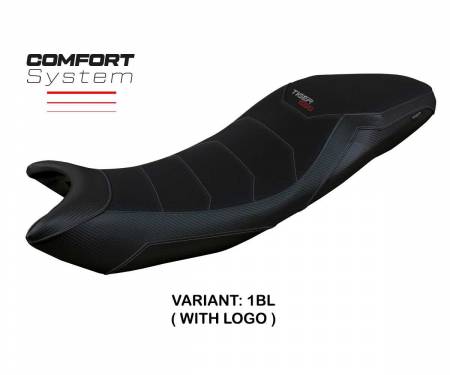 TRTI66DC-1BL-1 Seat saddle cover Derry Comfort System Black BL + logo T.I. for Triumph Tiger 660 2021 > 2023