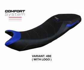 Seat saddle cover Derry Comfort System Blue BE + logo T.I. for Triumph Tiger 660 2021 > 2023