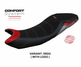Seat saddle cover Derry Comfort System Red - Gray RDG + logo T.I. for Triumph Tiger 660 2021 > 2023