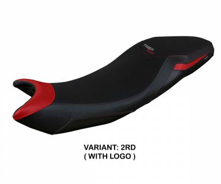 TRTI66D-2RD-1 Seat saddle cover Derry Red RD + logo T.I. for Triumph Tiger 660 2021 > 2023