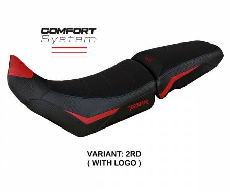 TRTI90DC-2RD-1 Seat saddle cover Dover Comfort System Red RD + logo T.I. for Triumph Tiger 900 2020 > 2024