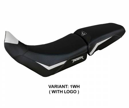 TRTI90D-1WH-1 Seat saddle cover Dover White WH + logo T.I. for Triumph Tiger 900 2020 > 2024