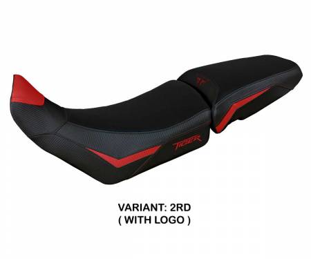 TRTI90D-2RD-1 Seat saddle cover Dover Red RD + logo T.I. for Triumph Tiger 900 2020 > 2024