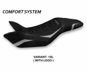 Seat saddle cover Ghibellina 1 Comfort System Silver (SL) T.I. for TRIUMPH SPEED TRIPLE 2011 > 2015