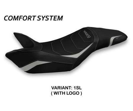 TSPT15G1-1SL-1 Seat saddle cover Ghibellina 1 Comfort System Silver (SL) T.I. for TRIUMPH SPEED TRIPLE 2011 > 2015