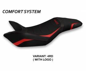 Seat saddle cover Ghibellina 1 Comfort System Red (RD) T.I. for TRIUMPH SPEED TRIPLE 2011 > 2015