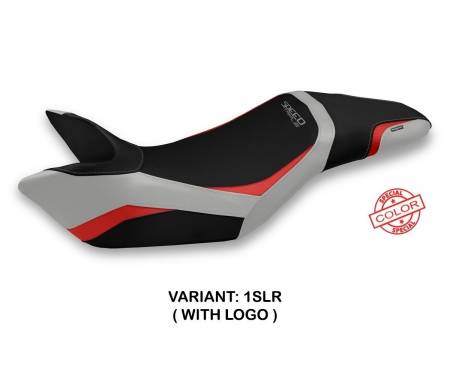 TSPT15HS-1SLR-1 Seat saddle cover Heic Special Color Silver - Red (SLR) T.I. for TRIUMPH SPEED TRIPLE 2011 > 2015