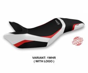 Sattelbezug Sitzbezug Heic Special Color Weiss - Rot (WHR) T.I. fur TRIUMPH SPEED TRIPLE 2011 > 2015