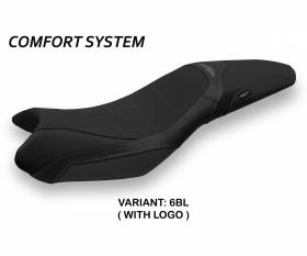 Housse de selle Mariposa 1 Comfort System Noir (BL) T.I. pour TRIUMPH STREET TRIPLE 2013 > 2016