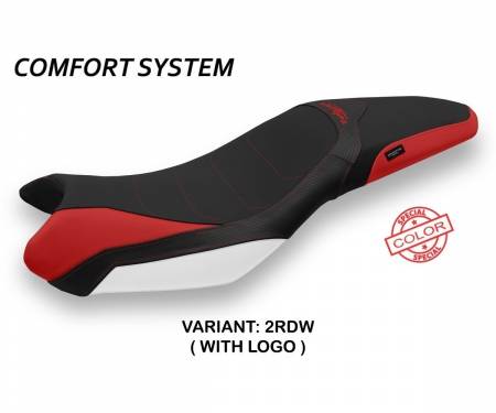 TST13MS-2RDW-1 Seat saddle cover Mariposa Special Color Comfort System Red - White (RDW) T.I. for TRIUMPH STREET TRIPLE 2013 > 2016