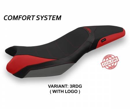 TST13MS-3RDG-1 Seat saddle cover Mariposa Special Color Comfort System Red - Gray (RDG) T.I. for TRIUMPH STREET TRIPLE 2013 > 2016