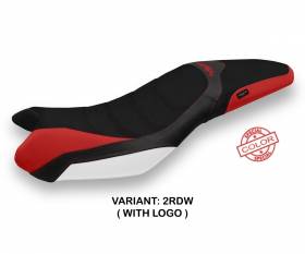 Seat saddle cover Salina Special Color Ultragrip Red - White (RDW) T.I. for TRIUMPH STREET TRIPLE 2013 > 2016