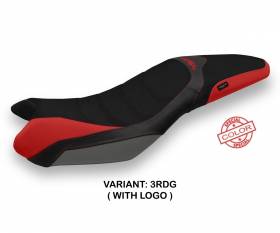 Seat saddle cover Salina Special Color Ultragrip Red - Gray (RDG) T.I. for TRIUMPH STREET TRIPLE 2013 > 2016