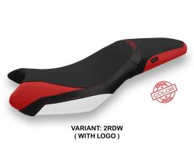 Seat saddle cover Ventura Special Color Red - White (RDW) T.I. for TRIUMPH STREET TRIPLE 2013 > 2016