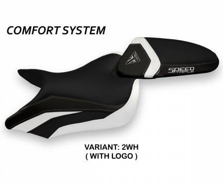 TST68M1-2WH-1 Funda Asiento Maglie 1 Comfort System Blanco (WH) T.I. para TRIUMPH SPEED TRIPLE 2016 > 2021