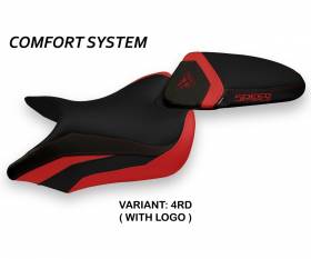Seat saddle cover Maglie 1 Comfort System Red (RD) T.I. for TRIUMPH SPEED TRIPLE 2016 > 2021