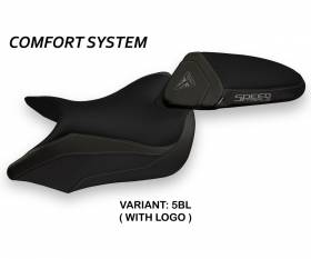 Housse de selle Maglie 1 Comfort System Noir (BL) T.I. pour TRIUMPH SPEED TRIPLE 2016 > 2021