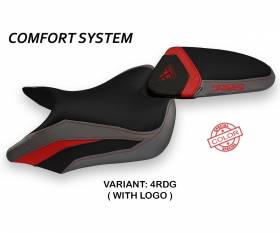 Sattelbezug Sitzbezug Maglie Special Color Comfort System Rot - Grau (RDG) T.I. fur TRIUMPH SPEED TRIPLE 2016 > 2021
