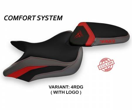 TST68MS-4RDG-1 Seat saddle cover Maglie Special Color Comfort System Red - Gray (RDG) T.I. for TRIUMPH SPEED TRIPLE 2016 > 2021